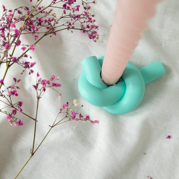 Kynttilänjalka Solmu, turkoosi